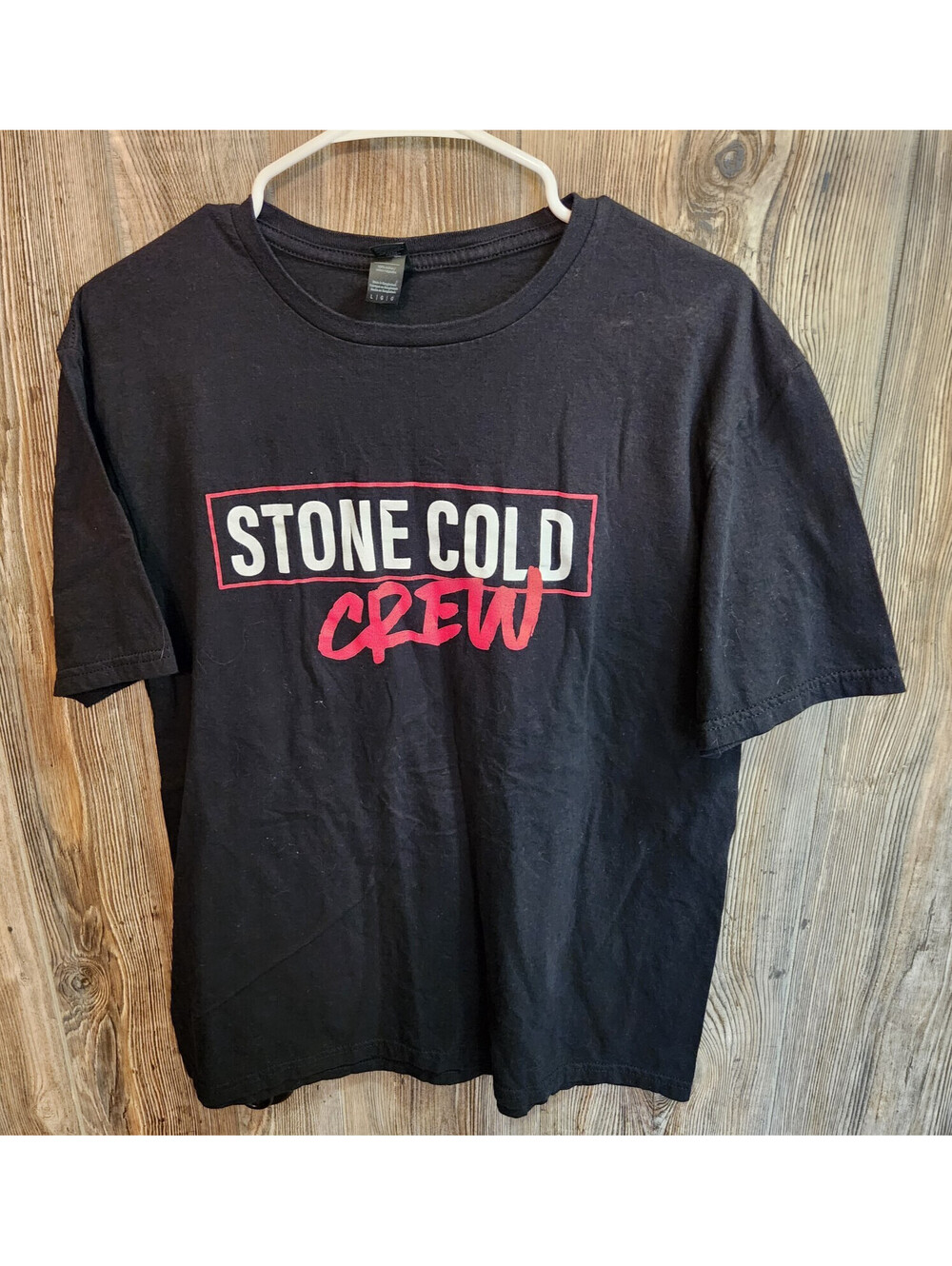 Stone Cold Crew Steve Austin "Takes on America" WWE on AE Promo T-Shirt Size Lrg